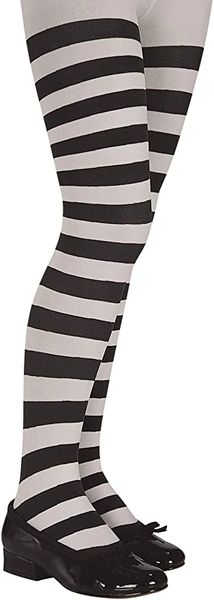 *Kids Striped Black & White Tights - Halloween Sale