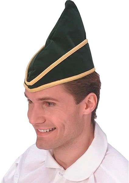 *Elf Hat Costume Accessory, Green- Adult - Peter Pan - Halloween