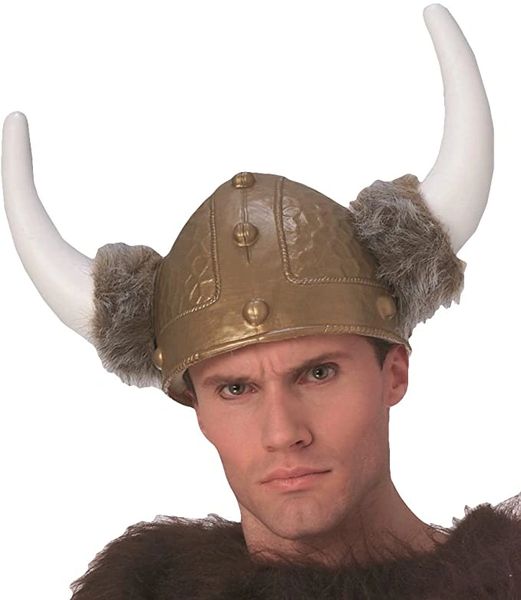 *Deluxe Viking Helmet with Horns - Fur Trimmed - Halloween Costumes