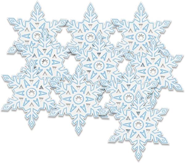 Snowflake Cutouts - Winter Decorations, 5in - 10ct - Holiday Sale