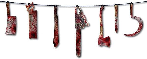 *Bloody Weapons Garland Horror Halloween Decorations, 6ft