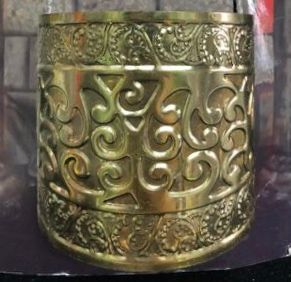 Gold Roman Wrist Cuff, Bangle Bracelet - Purim - After Halloween Sale - under $20