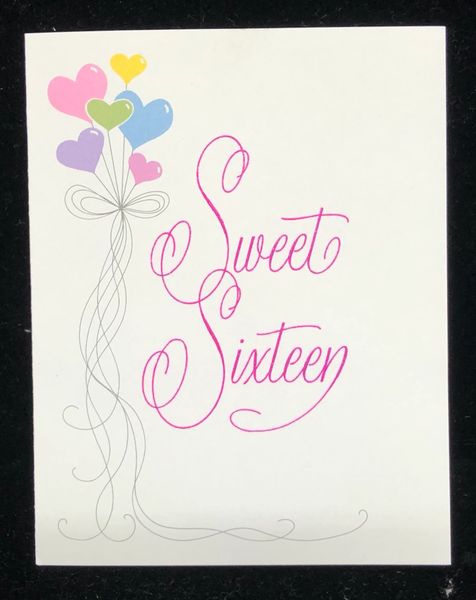 Sweet Sixteen Party Invitations, 8ct - Packaged - Sweet 16 - Colorful Hearts