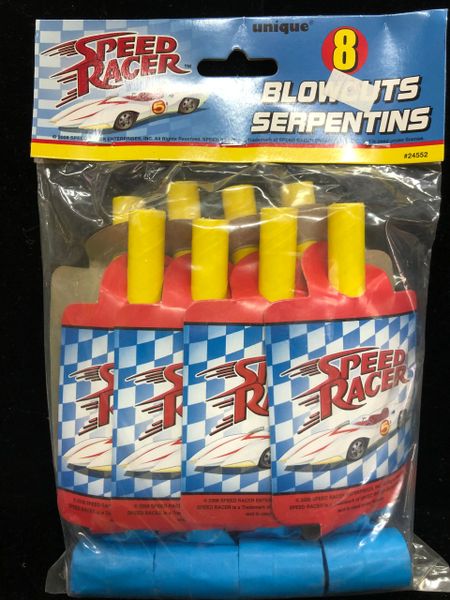 Speed Racer Car Birthday Party Favor Blowouts, 8ct - Party Sale