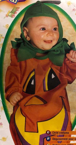 *Newborn Pumpkin Bunting Costume Pajama, Baby up to 9 months - Halloween