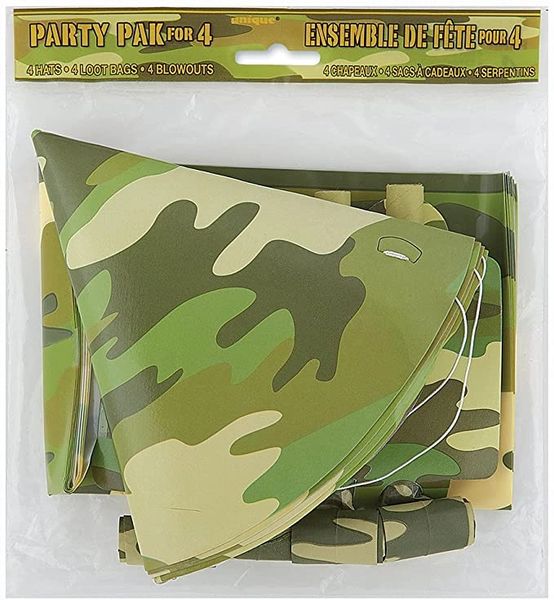 *Camouflage Birthday Party Favor Kit, 4ct - Military, Army