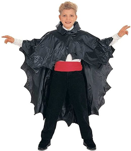 *Black Vinyl Vampire Cape Costume Accessory, 45in - Dracula - Halloween