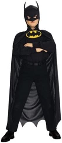 Kids Batman Costume Hooded Cape with Mask, Black - After Halloween Sale - under $20