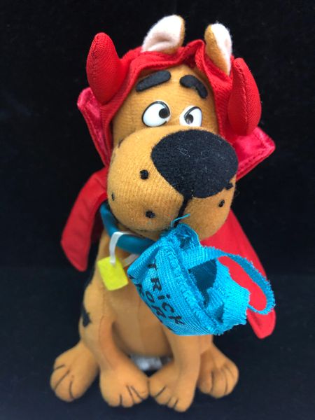 *Vintage Halloween Plush Scooby Doo Trick or Treat in Devil Costume, 8in