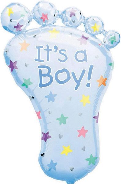 Jumbo It's a Boy Blue Foot Super Shape Balloon, 32in