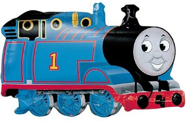 Thomas the Train, Tank Engine Shape Foil Balloon, 30in - Jumbo Thomas Balloons - Licensed