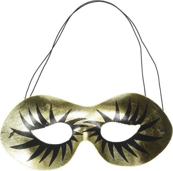 Gold Half Eye Mask Accessory - Purim - Halloween Spirit - under $20