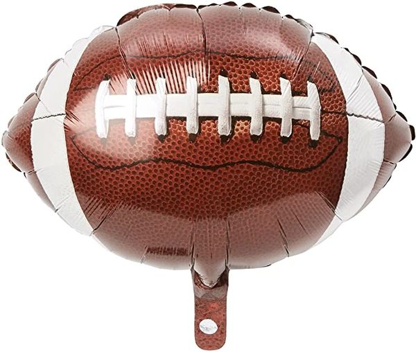 (#6) Football Shape Foil Balloon, 18in - NFL Sports Balloon