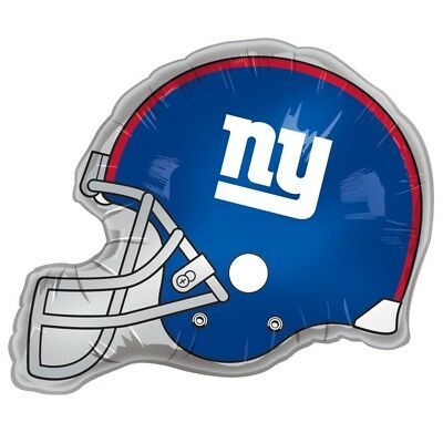 (#8) Rare Giants Football Helmet Shape Foil Balloon, 21in - NFL Sports Balloons