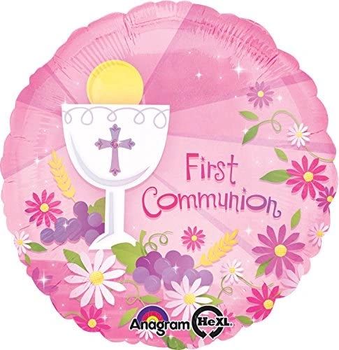 Communion with Challis Foil Balloon, Pink - 18in
