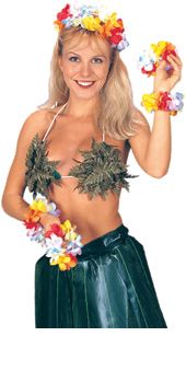 Palm Leaf Skirt - Hawaiian Hula Girl - Luau Party - Halloween Sale - under $20