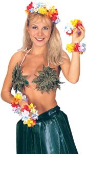 *Deluxe Palm Leaf Skirt Costume Accessory, Hawaiian Hula Girl - Luau Party - Halloween