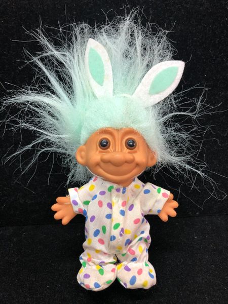SALE - Rare Bunny Costume Troll Doll, 6in - by Russ Berrie