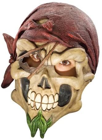 *Captain Jack Skeleton Pirate Mask Costume Accessory, Men's - Halloween Sale