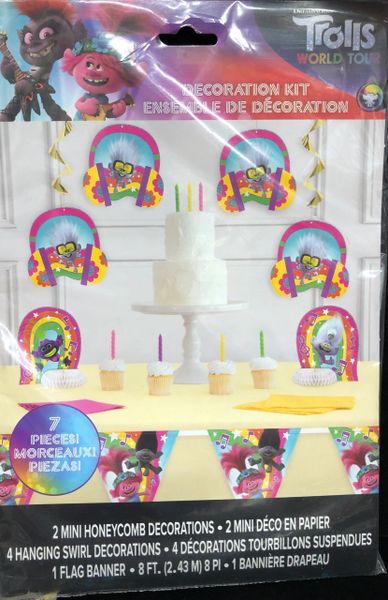 Trolls Birthday Party Decoration Kit - 7pcs