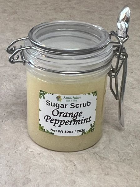 Orange Peppermint Sugar Scrub Bail Jar 10oz