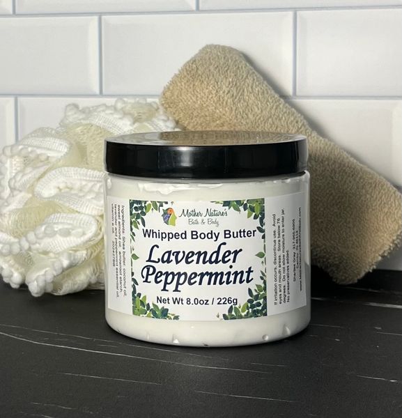 Lavender Peppermint Whipped Body Butter - 8oz (Large)