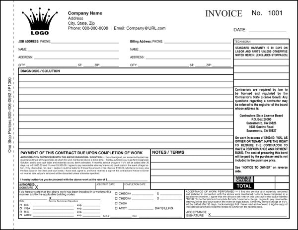 Plumbing Invoice Template Free 4 Invoice Template Invoice