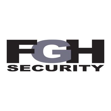 FGH Security's logo in black and white
