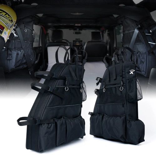 Rear Roll Bar Storage Bags for 20072018 Jeep Wrangler JKU 4 Door