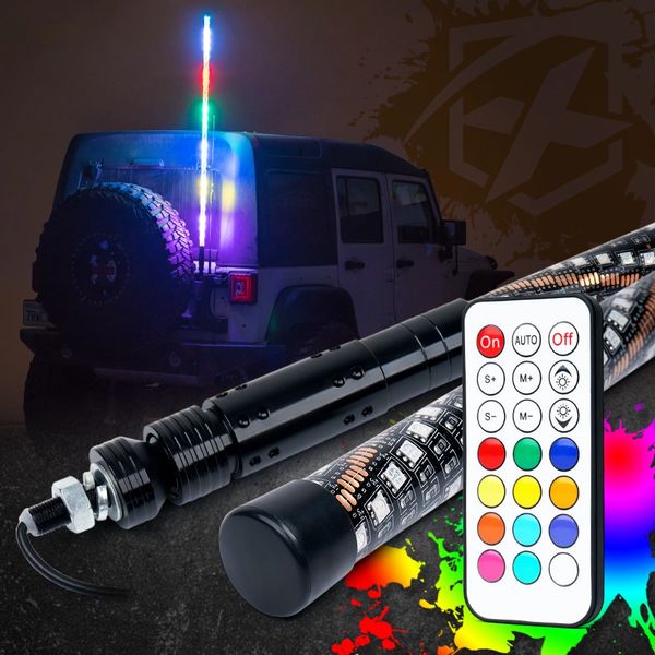 RGB LED Whip Light with Wireless Remote Control