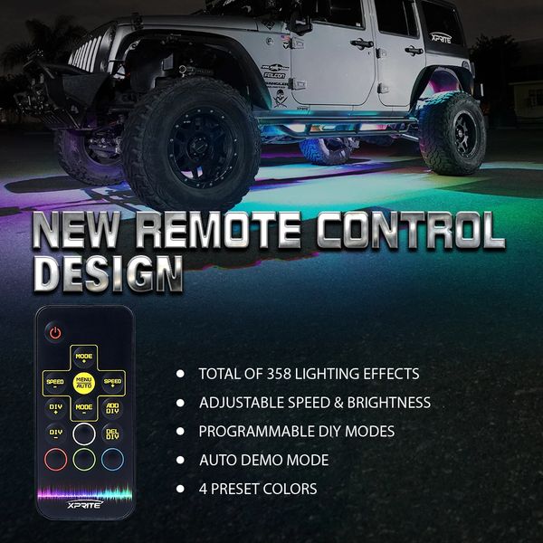 Retro Series LED RGB Dancing Underbody Glow Kit with Remote Control