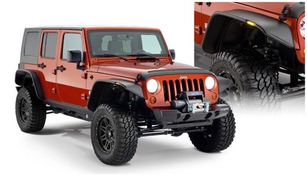 Bushwacker Flat Style Fender Flares 07-18 WRANGLER 4-DOOR 10918-07