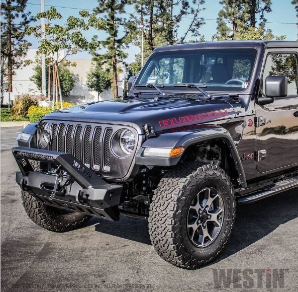 WESTIN STUBBY FRONT BUMPER W/LED LIGHT BAR MOUNT JEEP WRANGLER JL