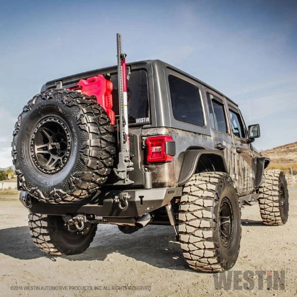 Westin WJ2 Full Width Rear Bumper w/Tire Carrier for 2018 Jeep Wrangler JL