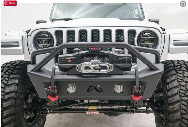 Fab Fours 18-C WRANGLER JL/20-C GLADIATOR FRONT STUBBY BUMPER W/PRE-RUNNER GUARD JL18-B4752-1