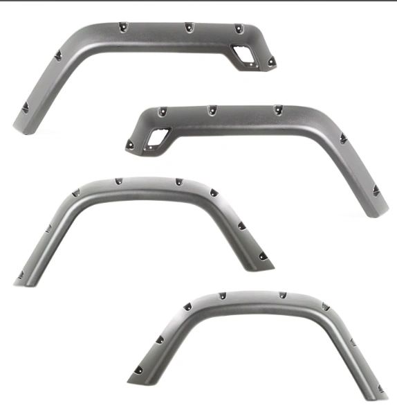 Rugged Ridge Fender Flare Kit, 4-Piece; 97-06 Jeep Wrangler TJ/LJ 11630.30