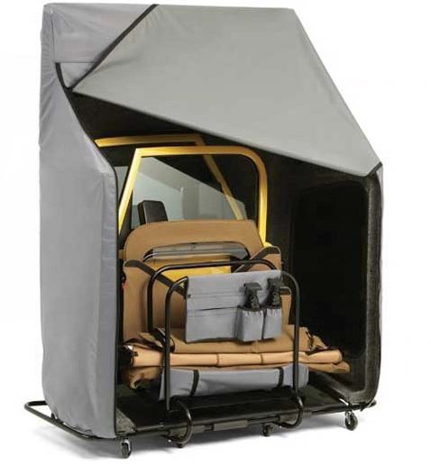 Bestop Hoss Door Cart Storage With Cart Cover - Black