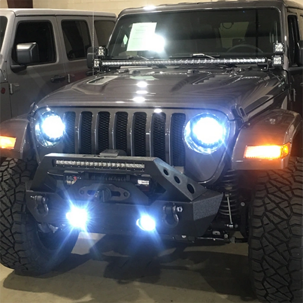 Quake Jeep Wrangler JL/Gladiator 9 Inch HD Headlights 4 Inch HD Fog Lights Combo QTE918