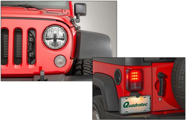 Quadratec Gen II LED Headlights & LED TailLights Combo for 07-18 Jeep Wrangler JK 97109.0081