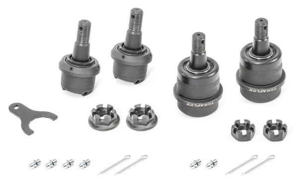 Teraflex 3442002 Heavy Duty Ball Joint Set without Knurling for 99-18 Jeep Wrangler JK, Wrangler Unlimited JK & Grand Cherokee WJ