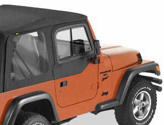 Bestop Upper Door Sliders for 97-06 Jeep Wrangler TJ & Unlimited 51787-35 Black Diamond
