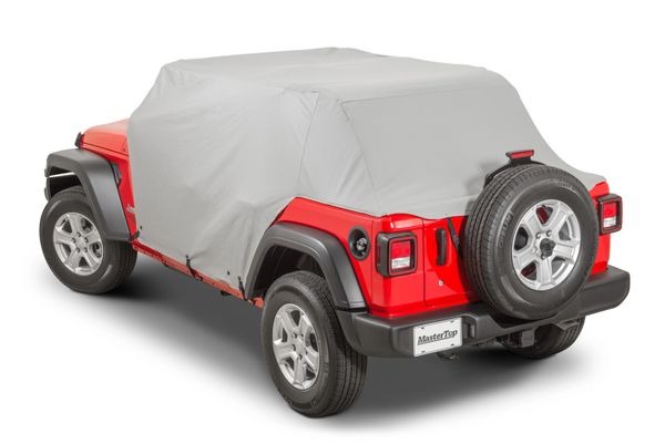 MasterTop 11111609 Full Door Cab Cover for 18-21 Jeep Wrangler JL Unlimited with Soft Top Folded Down