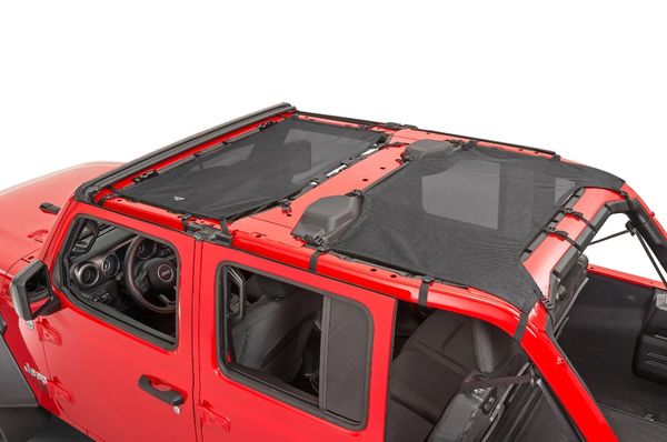 MasterTop ShadeMaker Freedom Mesh Bimini Top Plus for 18-21 Jeep Wrangler JL Unlimited