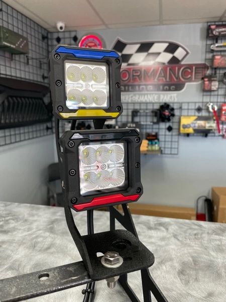UBLights LED, Pod Light Pair with color changing plates, Square, 3x3"W Flood Beam