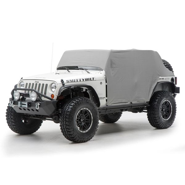 Smittybilt Cab Cover with Door Flaps in Gray for 07-21 Jeep Wrangler Unlimited JK/JL 4 Door 1069/1071