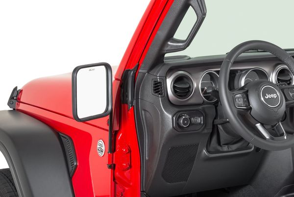 Quadratec Adventure® Mirrors Square or Round Head for 76-23 Jeep Wrangler JL, JK, TJ, YJ, CJ & Gladiator JT