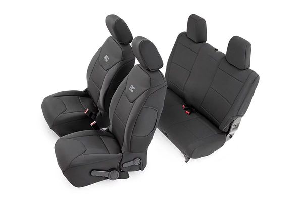 Rough Country 91002A Front & Rear Seat Covers for 08-10 Jeep Wrangler Unlimited JK