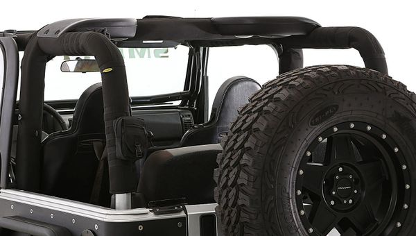 Smittybilt 5665201 Roll Bar Padding Cover Kit with Molle Pouch Attachments for 03-06 Jeep Wrangler TJ
