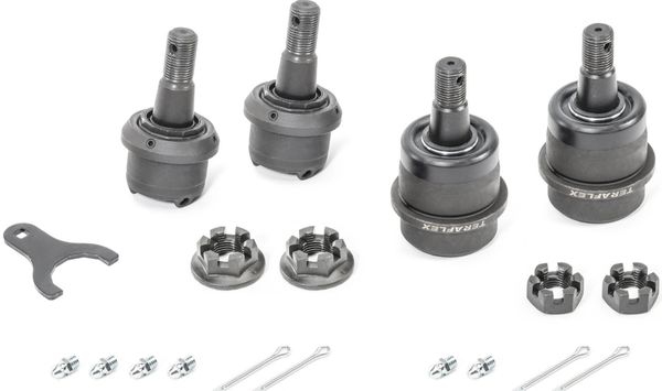 Teraflex 1353100 Heavy Duty Ball Joint Set without Knurling for 84-06 Jeep Cherokee XJ, Comanche MJ, Grand Cherokee ZJ, Wrangler YJ & Wrangler TJ