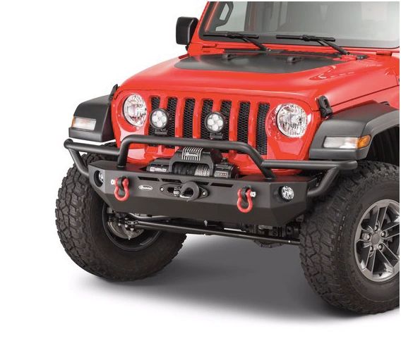Quadratec QRC Front Winch Ready Bumper Stubby Without Winch for 18-21 Jeep Wrangler JL and 20-21 Gladiator JT